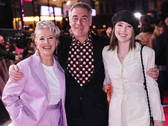 Dame Emma Thompson, Greg Wise and Gaia Wise attend the UK Premiere of 