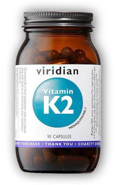 Viridian Vitamin K2 90 kapslí + šťavnatá tyčinka ZDARMA