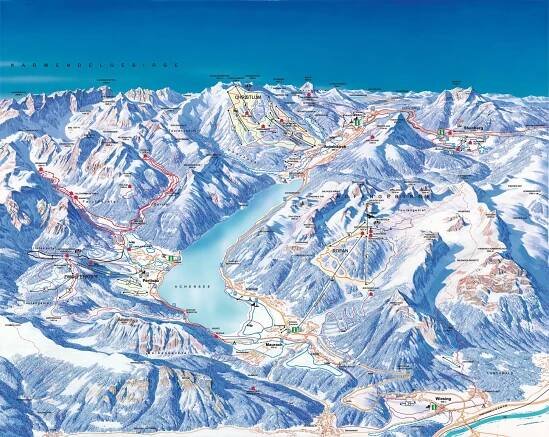 Achensee - mapa sjezdovek