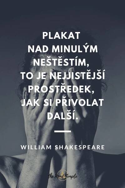 a man with his hands on his face and the words william shakespeare above him are in white