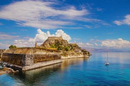 Starou byzantskou pevnost v Korfu — Stock obrázek