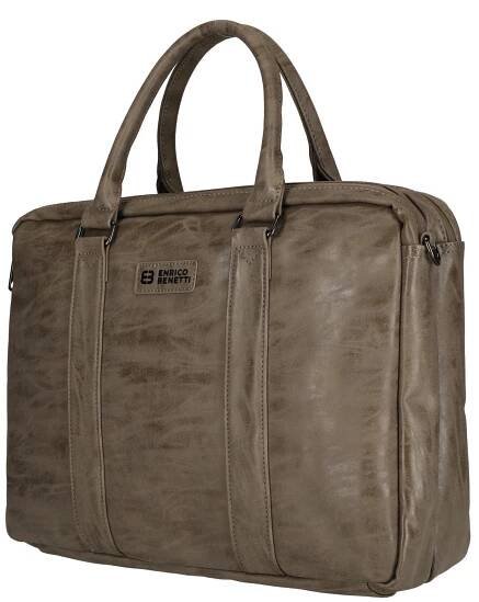 Enrico Benetti Rotterdam 15" Notebook Bag Medium Taupe