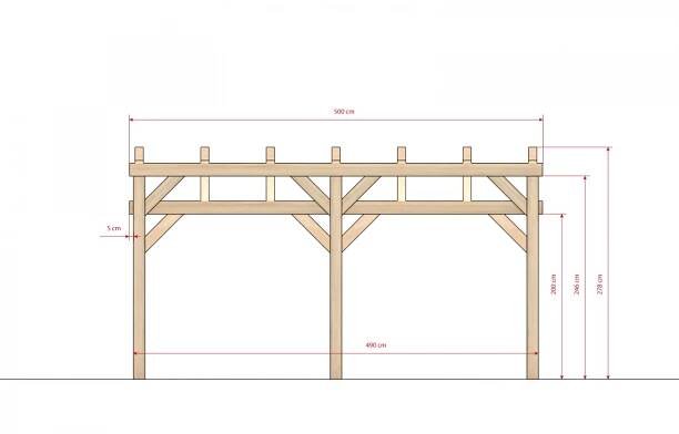 Dřevěná zahradní pergola 4x5m | pergoly-simonides.cz