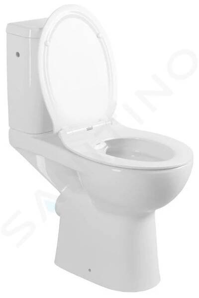 Sapho Etiuda - WC kombi pro tělesně postižené CLEAN ON, Rimless, zadní odpad, bílá K11-0221