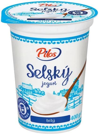 Jogurt Pilos Selský, bílý, 400g.