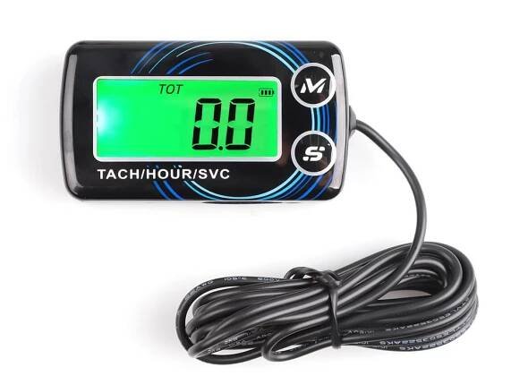 Digitální tachometr vodotěsný LCD displej používaný pro motorovou sekačku na trávu, motorový člun