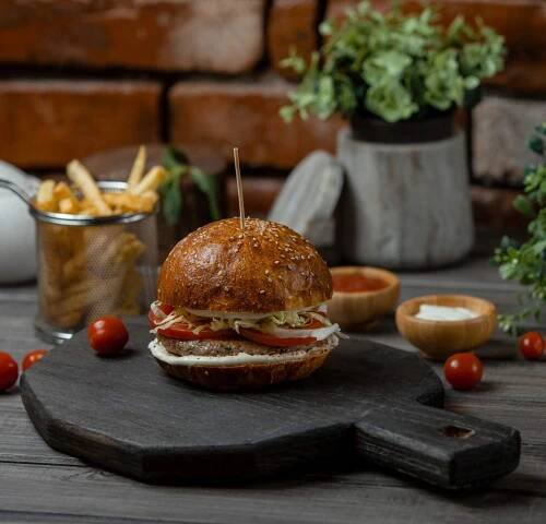 Burger med gedeost