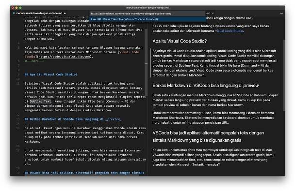 Menulis markdown menggunakan VSCode