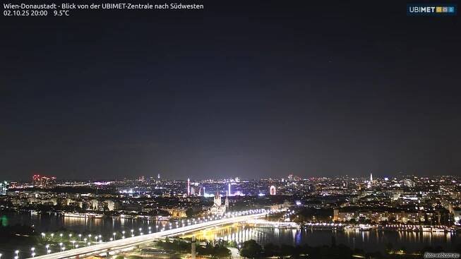 Wien-Donaustadt - Blick von der UBIMET-Zentrale nach Südwesten - Foto-Webcam.eu