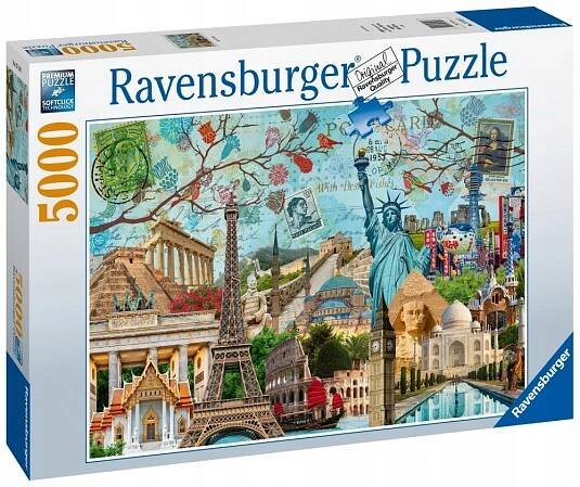 Puzzle Velké město Památky světa 5000 dílků Ravensburger Stav balení originální