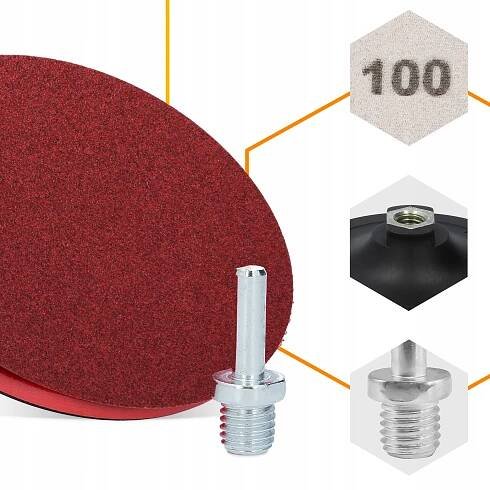 5 x BRUSNÉ KOTOUČE SUCHÝ ZIP 125 mm P100 Brusný papír LEŠTÍCÍ PAD Adaptér M 7D za 72.00CZK - Allegro