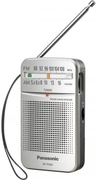 Panasonic RF-P50DEG kapesní rádio FM stříbrná