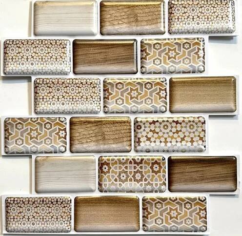 Samolepící PVC 3D panely obklad dekoru dřeva s aplikací rozměr 30 x 30 cm - POSLEDNÍ KUSY