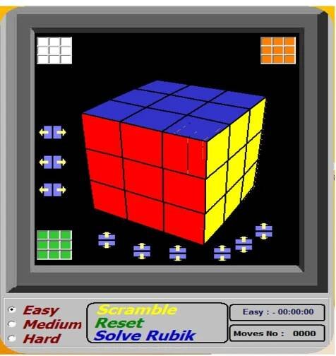Fig. 6. Rubik’s cube application 