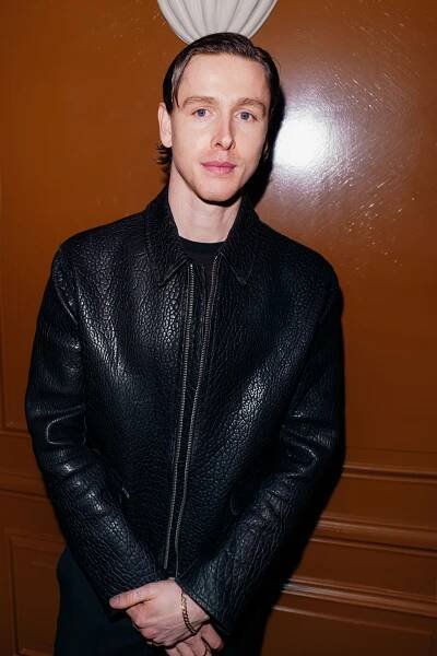 Harris Dickinson demolished a classic suit with a leather jacket