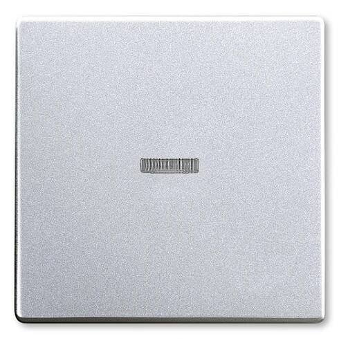 3559B-A0065383 Kryt spínače jednoduchý s čirým průzorem, hliníková stříbrná, ABB Future linear, Busch-axcent