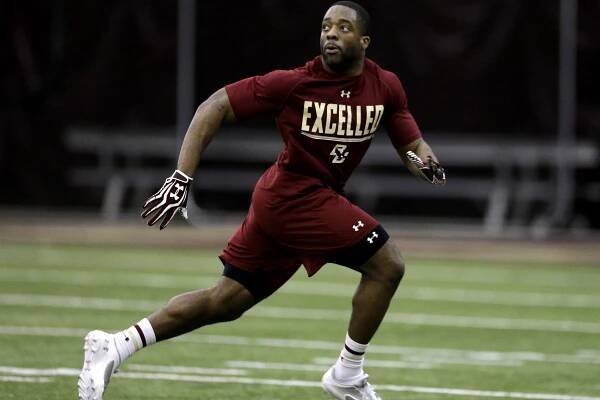 Former Boston College running back Andre Williams during Boston College Pro Day March, 2014.