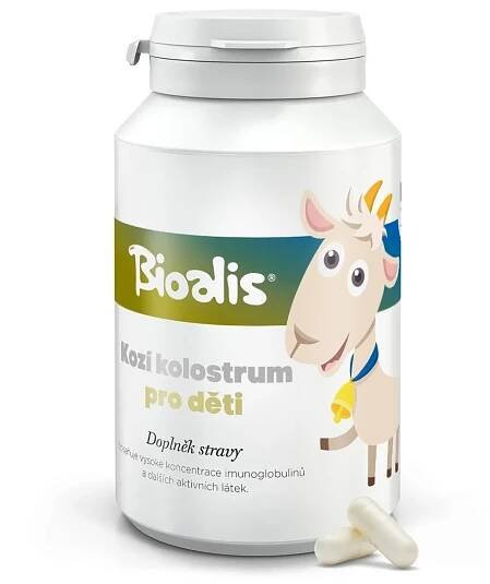 Bioalis Kozí kolostrum pro děti 140 kapslí