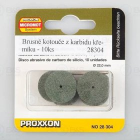  Proxxon - stopkové brousky SiC - kotouč 22,0 mm  10 ks