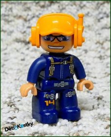 Lego® Duplo® Figurka Pilot Vrtulníku - Oranžová Helma