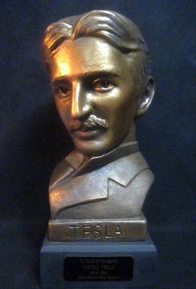 Nikola Tesla large sculpted bust