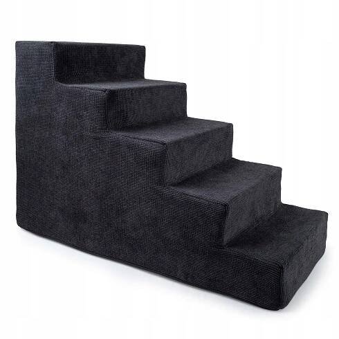 SCHODY SCHŮDKY PRO PSA KOČKU 50 CM PLOŠINA ČERNÁ