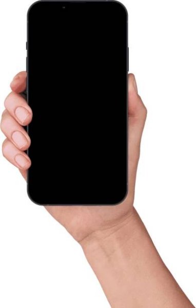 A hand holding a phone