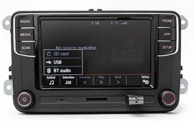 Rádio VW RCD360 RCD330 pro AndroidAuto CarPlay MirrorLink z OPS