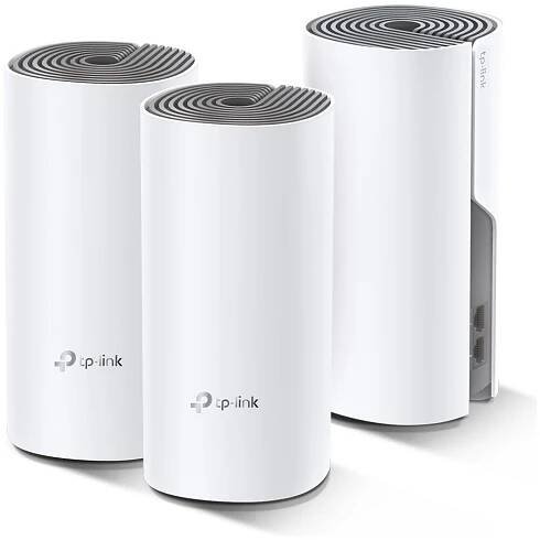 TP-Link AC1200 Whole-home Mesh WiFi System Deco E4(3-pack), 2x10/100 RJ45