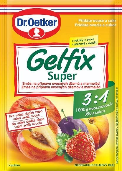 Dr.Oetker Gelfix super 3:1 na přípravu ovocných džemů a marmelád 25g