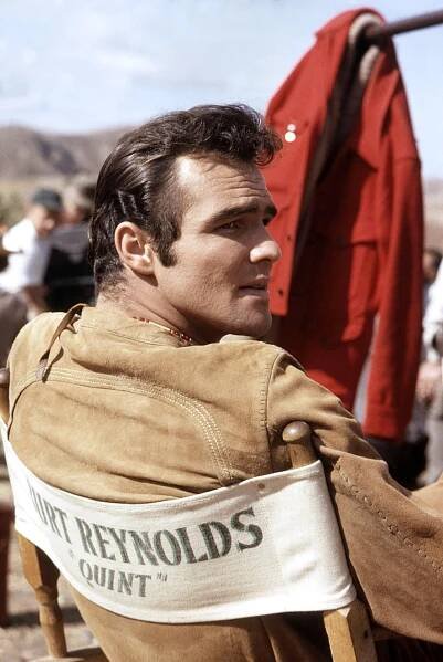 Burt Reynolds on the 'Gunsmoke' set