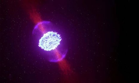 Bizarre long gamma-ray burst came from merging stellar corpses