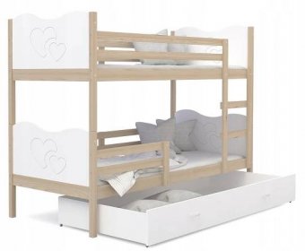 Patrová postel 160x80 + matrace zásuvka MAX