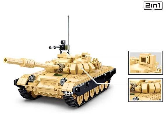 Sluban Model Bricks M38-B1011 Hlavní bitevní tank T-72B3 2 v 1 | Patro.cz