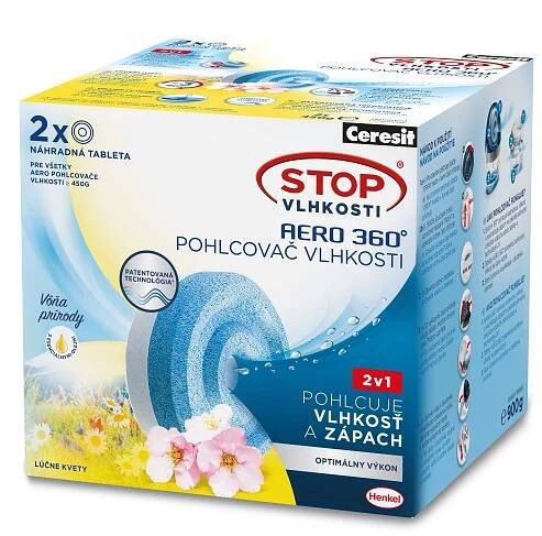 Ceresit Stop vlhkosti Aero 360° Luční kvítí 2 x 450 g od 215 Kč