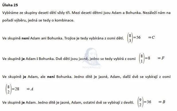 Didaktický test z matematiky -  2015 jaro, řešení úlohy 25