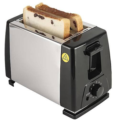 Toaster für 2 Scheiben, breiter Schlitz, mit 6 voreingestellten Temperaturen und Zeiteinstellungen, kleiner Brottoaster aus Edelstahl mit manueller Stoppfunktion und herausnehmbarer Krümelschublade für die Küche zu Hause und das Büro