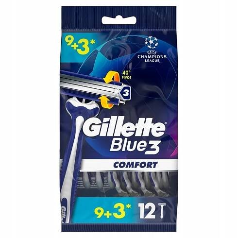 Gillette Blue3 Comfort jednorázová holítka 12 ks