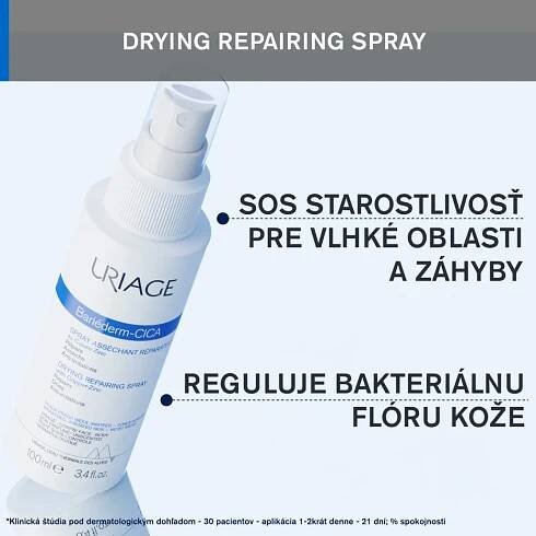URIAGE BARIÉDERM Drying Repairing CICA-Spray, 100ml 1×100 ml, vysušujúci regeneračný sprej