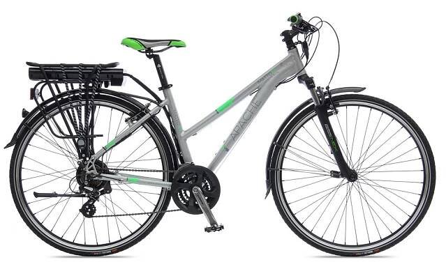 Apache Matto E7 Lady stříbrná 2016 - Apache Elektrokola - Krabcycles.cz - Nejlepší Bikeshop na západě východní Evropy.