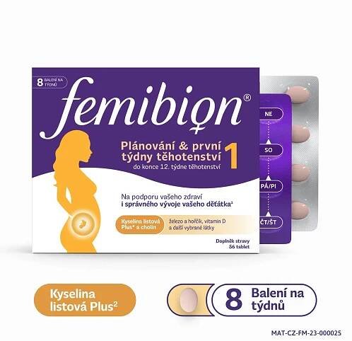 Femibion 1 Plánování a první týdny těhotenství 56 tablet