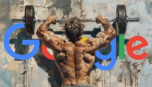 Man Lifting Weight Google Logo