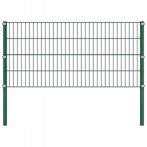 Plotový panel se sloupky, železný, 5,1 x 0,8 m, zelený Výrobce VidaXL