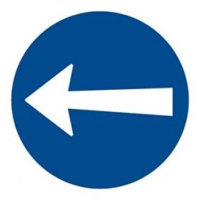 Dopravní značka - Přikázaný směr jízdy zde vlevo