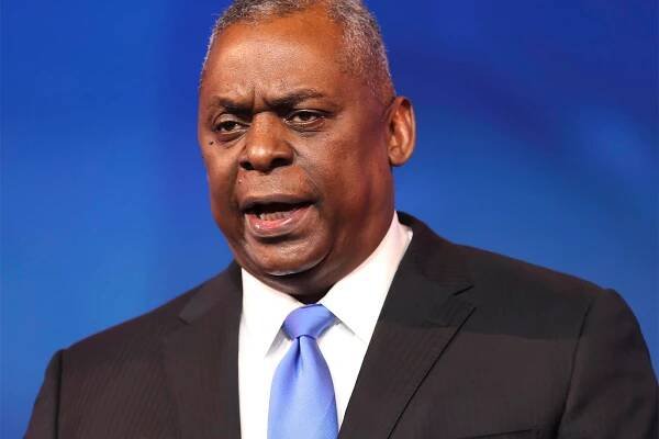 Retired four-star Gen. Lloyd Austin speaks after being formally nominated to be Secretary of the Department of Defense by President-elect Joe Biden at the Queen Theatre in Wilmington, Delaware.