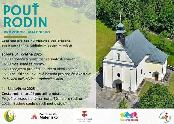 DOPORUČUJEME: Pouť rodin na Provodov - 31. května 2025 - Arcidiecézní centrum pro rodinný život