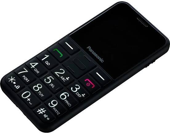 Panasonic KX-TU150 mobilní telefon pro seniory (prioritní hovory, přehledný 2,4" displej, velká tlačítka, jasná LED svítilna), černá - Značkový obchod Panasonic