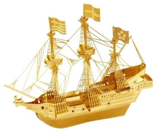 Metal Earth Loď Golden Hind zlatá od 235 Kč