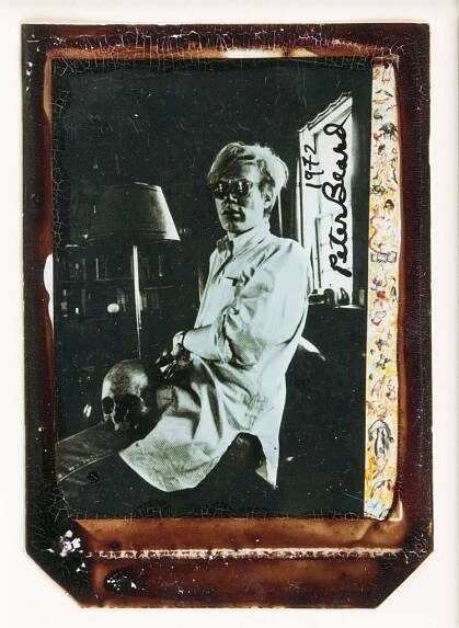 Peter Beard - Andy Warhol at Home with Skull