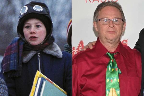 Scott Schwartz as Flick in 'A Christmas Story,' 1983; Scott Schwartz at the 'A Christmas Story Christmas' premiere in Los Angeles on Nov. 12, 2022